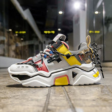 Load image into Gallery viewer, Women Platform Chunky Sneakers 5cm high lace-up Casual Vulcanize Shoes luxury Designer Old Dad female fashion Sneakers 2019