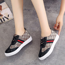 Load image into Gallery viewer, PU Lace-up Ladies Shoes Comfortable Flat Shoes Women Casual Vulcanized Shoes Lace-up Sneakers Women Flats Autumn Women Shoes NEW